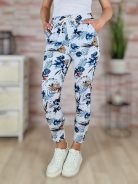 Virág és levél mintás, pamut nadrág S-M,M-L,L-XL,XL-XXL