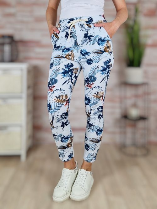 Virág és levél mintás, pamut nadrág S-M,M-L,L-XL,XL-XXL