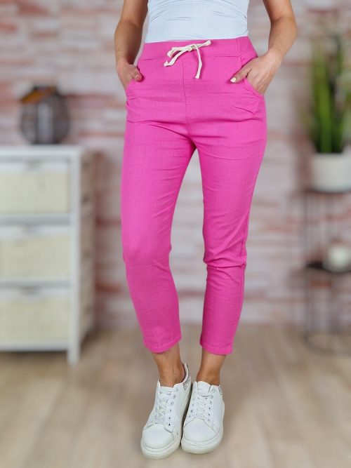 Gumis derekú, len anyagú nadrág S-M,M-L,L-XL,XL-XXL