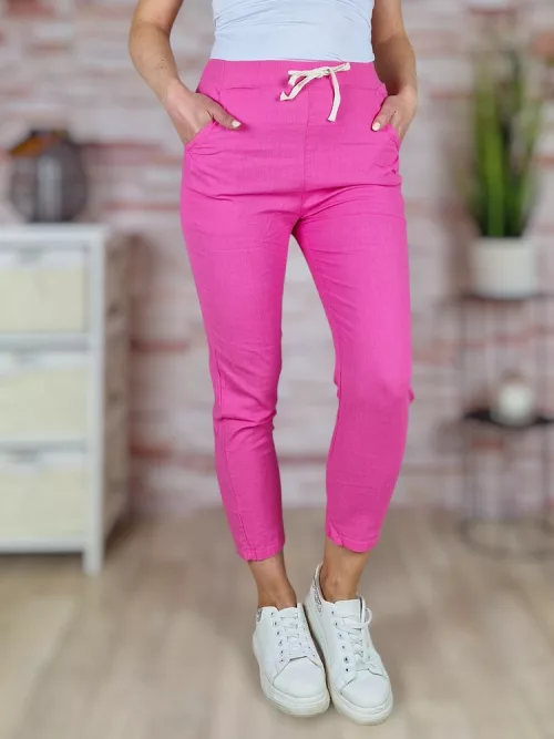 Gumis derekú, len anyagú nadrág S-M,M-L,L-XL,XL-XXL
