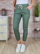 Gumis derekú, len anyagú, khaki nadrág S-M,M-L,L-XL,XL-XXL