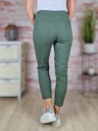 Gumis derekú, len anyagú, khaki nadrág S-M,M-L,L-XL,XL-XXL