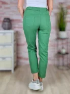 Gumis derekú, len anyagú, zöld nadrág S-M,M-L,L-XL,XL-XXL