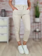 Gumis derekú, len anyagú, bézs nadrág S-M,M-L,L-XL,XL-XXL