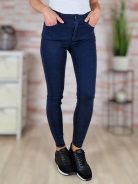 Push-up, farmerhatású, csőszárú, sötétkék nadrág XS-S,S-M,M-L,L-XL,XL-XXL