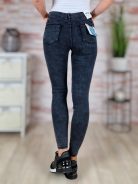 Push-up, farmerhatású, csőszárú, fekete nadrág XS-S,S-M,M-L,L-XL,XL-XXL