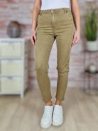 Díszgombos, mom fit fazonú, farmernadrág nadrág XS-XL-ig