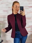 Karcsúsított, nyitott, válltöméses blézer S-M