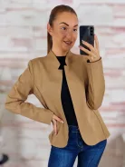 Karcsúsított, nyitott, válltöméses blézer S-M