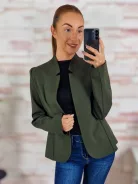 Karcsúsított, nyitott, válltöméses blézer S-M