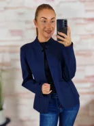 Karcsúsított, nyitott, válltöméses blézer S-M