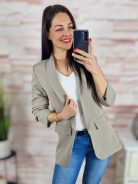 Karcsúsított, húzott ujjú, blézer S-XL-ig