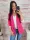 Karcsúsított, húzott ujjú, válltöméses, pink blézer S-XL-ig