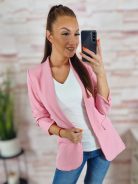 Karcsúsított, húzott ujjú, válltöméses blézer S-XL-ig