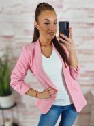 Karcsúsított, húzott ujjú, válltöméses blézer S-XL-ig