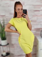 Lézervágott, pamut anyagú, rövid ujjú ruha S-M-L