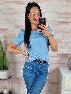 Puffos és rövid ujjú, kereknyakú felső XS-S-M