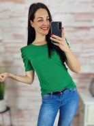 Puffos és rövid ujjú, kereknyakú felső XS-S-M