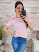 Puffos és rövid ujjú, kereknyakú felső XS-S-M