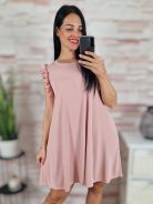 Pillangó ujjú, a vonalú, bordázott anyagú ruha S-M-L