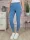 Alakformáló, világoskék farmer leggings S-XL-ig