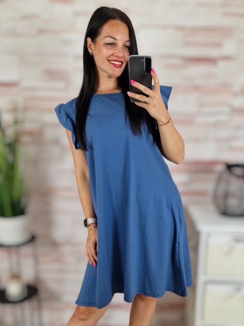 Pillangó ujjú, A vonalú, pamut ruha S-M-L