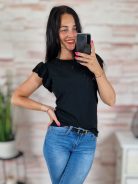 Dupla fodros, bordázott anyagú, ujjatlan felső XS-S-M