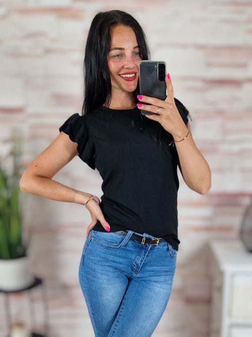 Dupla fodros, bordázott anyagú, ujjatlan felső XS-S-M