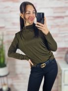 Lurex anyagú, magasított nyakú alkalmi felső S-M