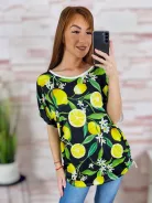 Mintás, oldalt összehúzható, rövid ujjú felső L-XL-XXL