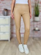 Magas derekú, vékonyan bélelt, műbőr leggings S-M,M-L,L-XL