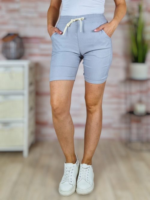 Magas és gumis derekú, zsebes rövidnadrág S-M,M-L,L-XL,XL-XXL