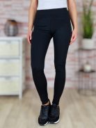Gumis derekú, push-up, vékonyan bélelt, fekete leggings S-M,M-L,L-XL