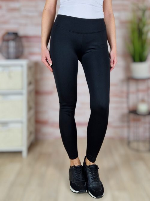 Bélelt, fekete, scrunch leggings S-M-L