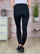 Bélelt, fekete, scrunch leggings S-M-L