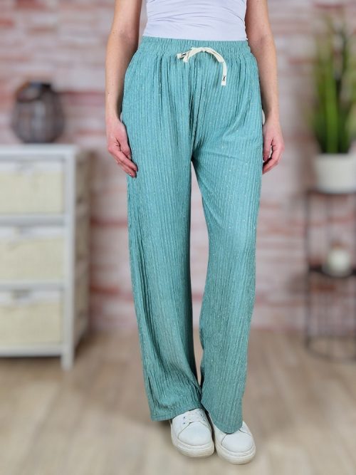 Strasszos díszítésű, laza és bő szárú nadrág M-L,XL-XXL