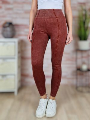Magas derekú, bordázott anyagú leggings XS-S-M