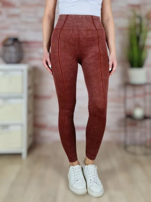 Magas derekú, bordázott anyagú leggings XS-S-M