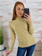 Félgarbós nyakú, puha, kötött anyagú felső S-M-L