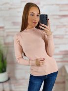 Félgarbós nyakú, csillámos és kötött anyagú felső S-M,M-L