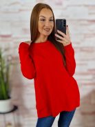 A vonalú, két oldalt zsebes, gépi kötött anyagú felső L-XL