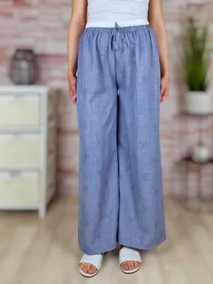 Gumis derekú, masni mintás, bő szárú nadrág M-L,XL-XXL