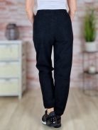 Polárbélelt, gumis szárú, gumis derekú, fekete nadrág M-L,XL-XXL