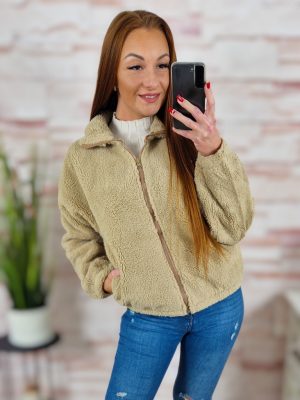 Irha hatású ,magasított nyakú, cipzáros pulóver XL-XXL