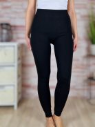 Szőrmés bélelt, 1800DEN, fekete leggings XS-S-M-L