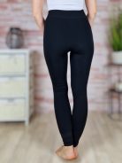 Szőrmés bélelt, 1800DEN, fekete leggings XS-S-M-L