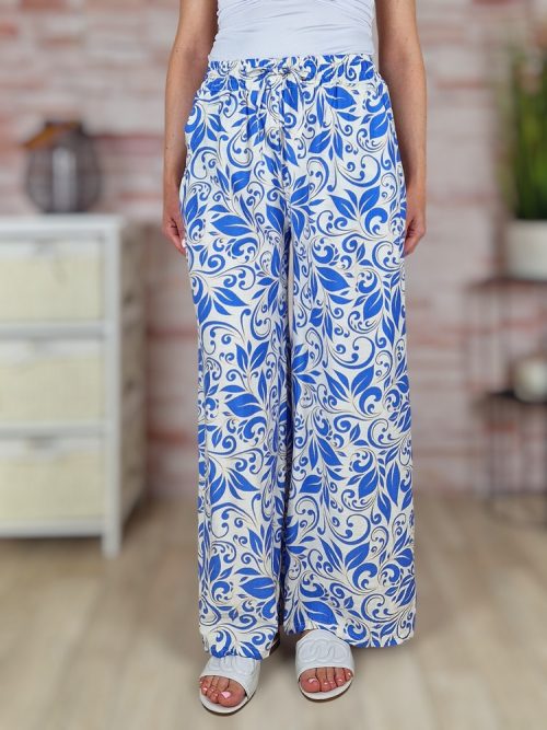 Bő szárú, mintás, gumis derekú nadrág M-L,L-XL