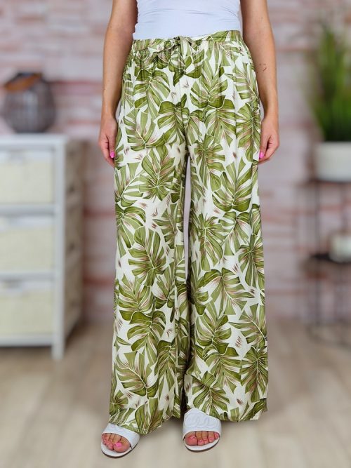 Bő szárú, mintás, gumis derekú nadrág M-L,L-XL