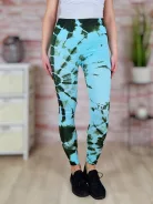 Batikolt mintás, gumis derekú, scrunch (fenéknél húzott) leggings S-M-L