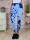 Batikolt mintás, gumis derekú, scrunch (fenéknél húzott) leggings S-M-L